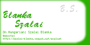 blanka szalai business card